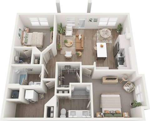 a 1 bedroom floor plan  the crossings